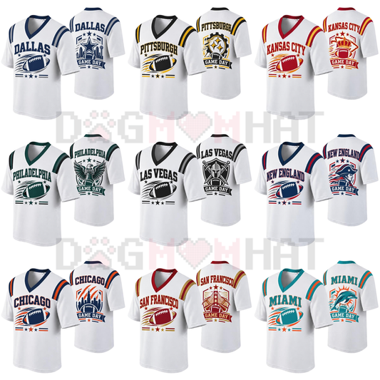 "32 City Football Fan Jersey Style" Athletic Graphic T-Shirt