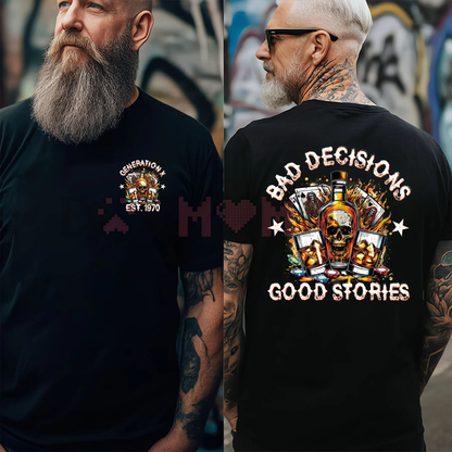 Personalized Year 1965-1980 Generation X Shirt – "Bad Decisions, Good Stories" Tee