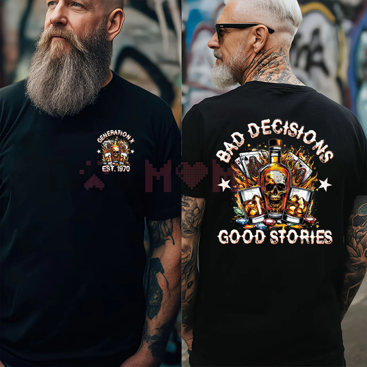 Personalized Year 1965-1980 Generation X Shirt – "Bad Decisions, Good Stories" Tee