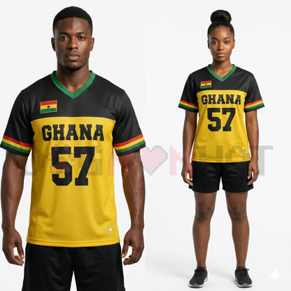 Ghana "57" Retro Colorblock Mesh Eye Tee