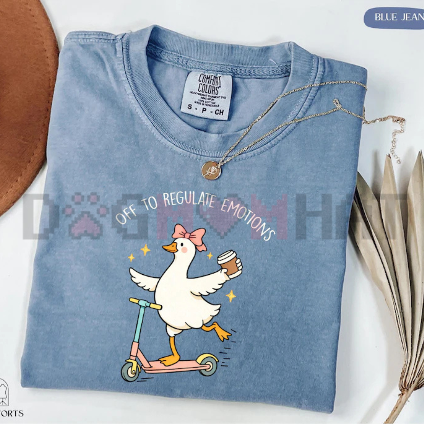 Off To Regulate Emotions Silly Goose Graphic Tee - Retro Soft Vintage Cotton Unisex Mental Health Therapist Counselor Teacher Gift T-Shirt