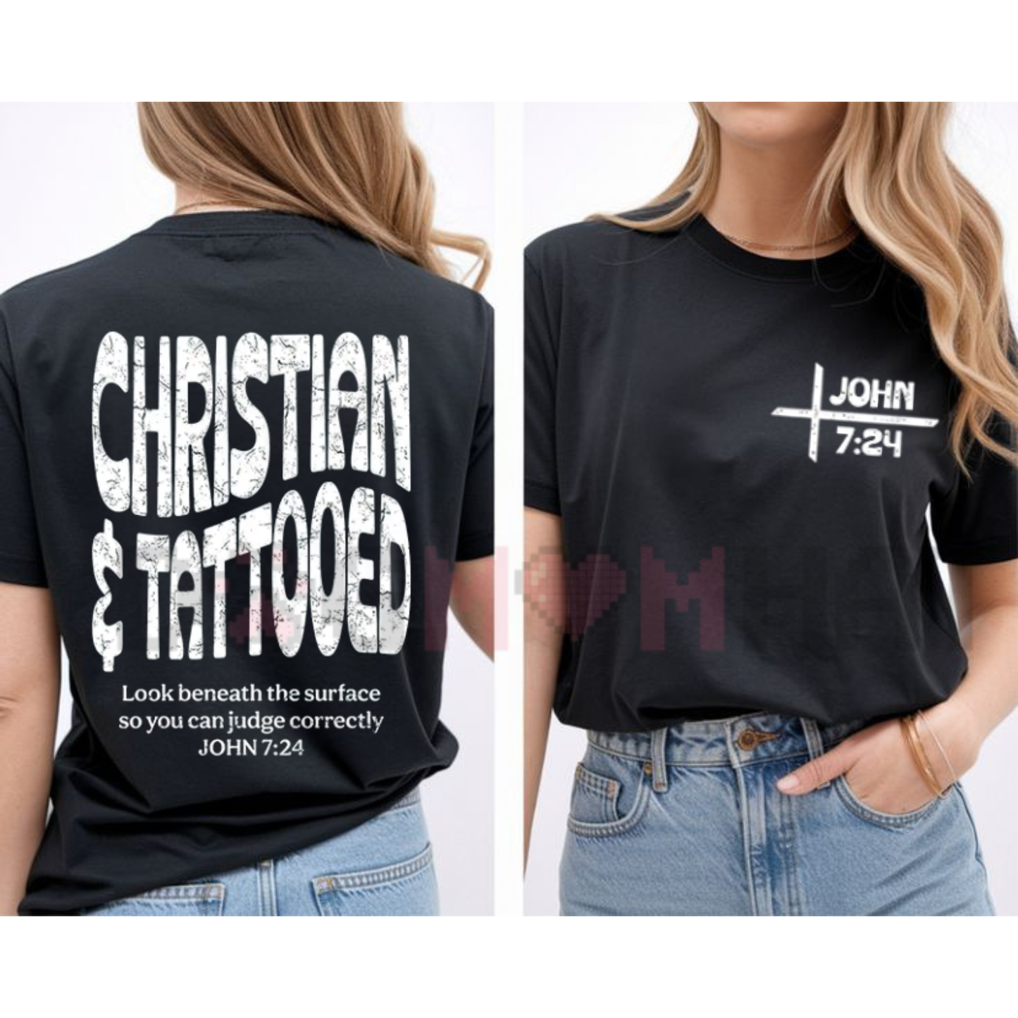Faithful Bloom Seamless Daily Grace Tee - Women's Solid Christian Short-Sleeve Cotton Shirt