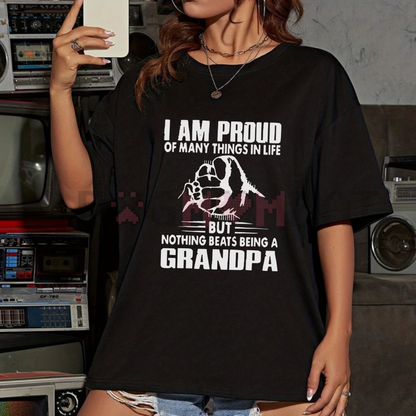 Monogrammed "Proud Of Many Things... Nothing Being A Grandpa" T-Shirt