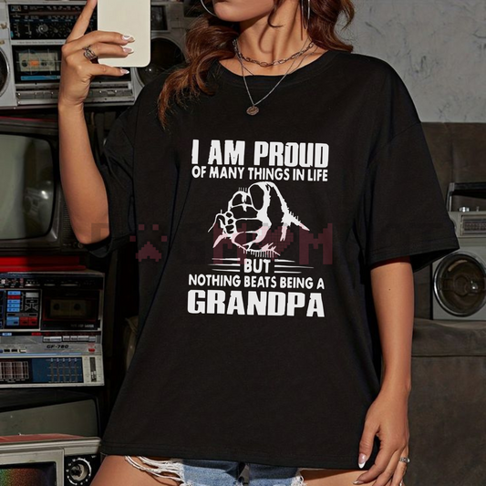 Monogrammed "Proud Of Many Things... Nothing Being A Grandpa" T-Shirt