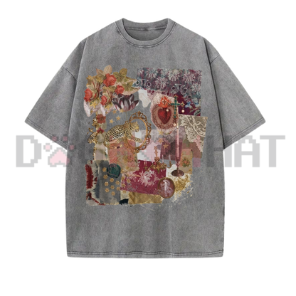 The Heirloom Vintage Acid Wash Graphic Tee - Retro Heritage Soft Cotton Unisex Streetwear Crewneck T-Shirt