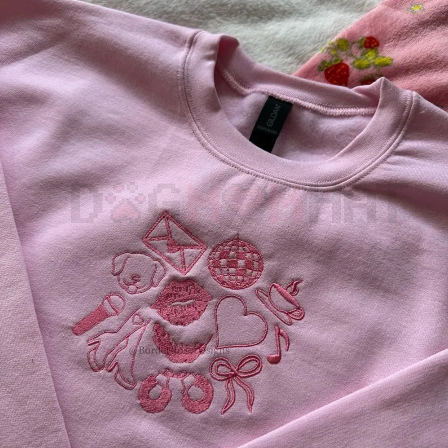 Sabrina Carpenter Inspired Embroidered Sweatshirt – "Nonsense" Pop Star Crewneck Fan Apparel