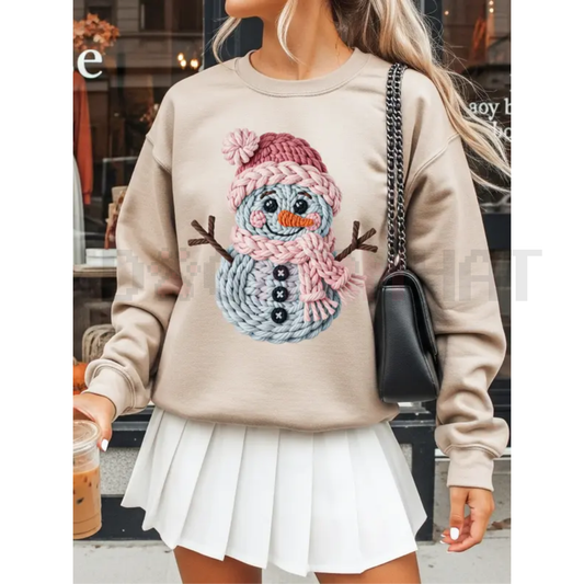 Yarnaby the Snowman Knit Graphic Crewneck