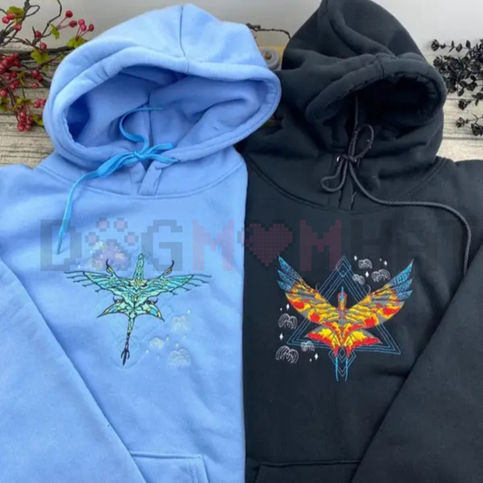 "Fire and Ash" Embroidered Hoodie