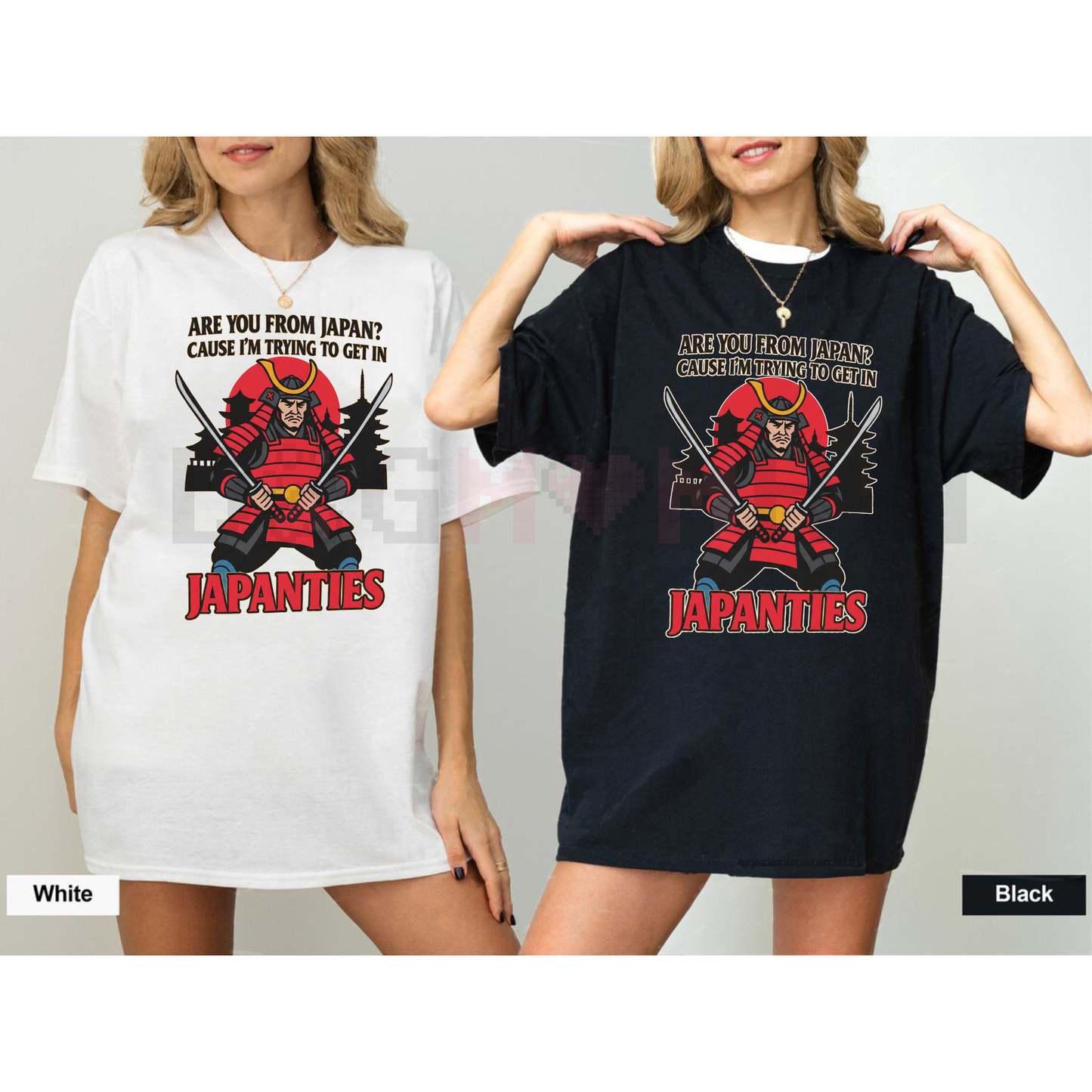 Funny Samurai Pun T-Shirt – "Let's Katana Around" Humor Graphic Tee | Japanese Culture Gift for Men