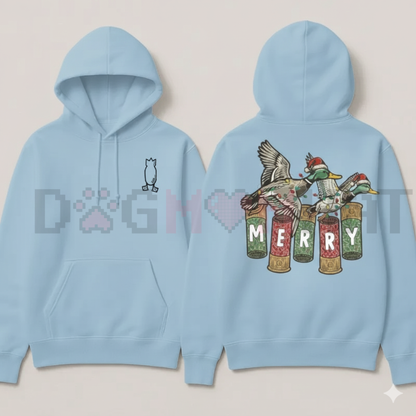 Merry Duck Hoodie – Christmas Waterfowl Graphic Hoodie