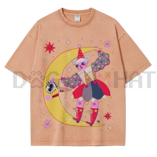 Star Clown Unisex Vintage Washed Tee