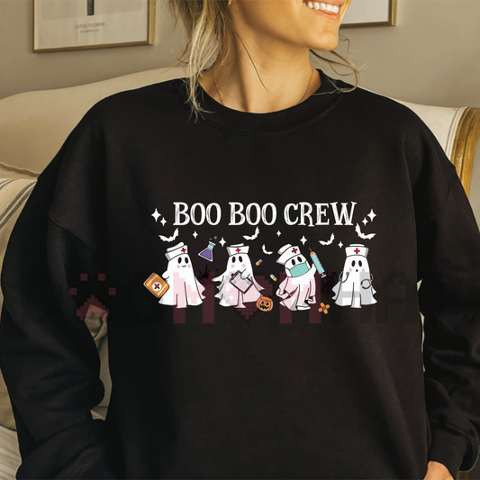 "Boo Boo Crew" Spooky Halloween Nurse Fleece Sweatshirt