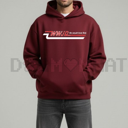 Retro WWJD Skater Style Hoodie