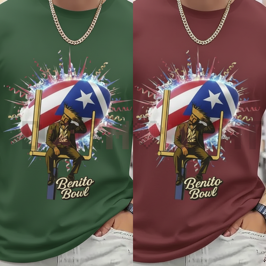 Football Helmet Star "Benito Bowl" Graphic Tee