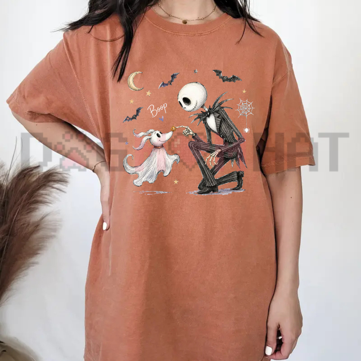 Comfort Colors® Zero Dog Boop Halloween Skeleton T-Shirt