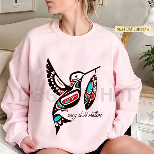 Hunting Season Sweatshirt – Preppy Camo Bow Every Child Matters Top