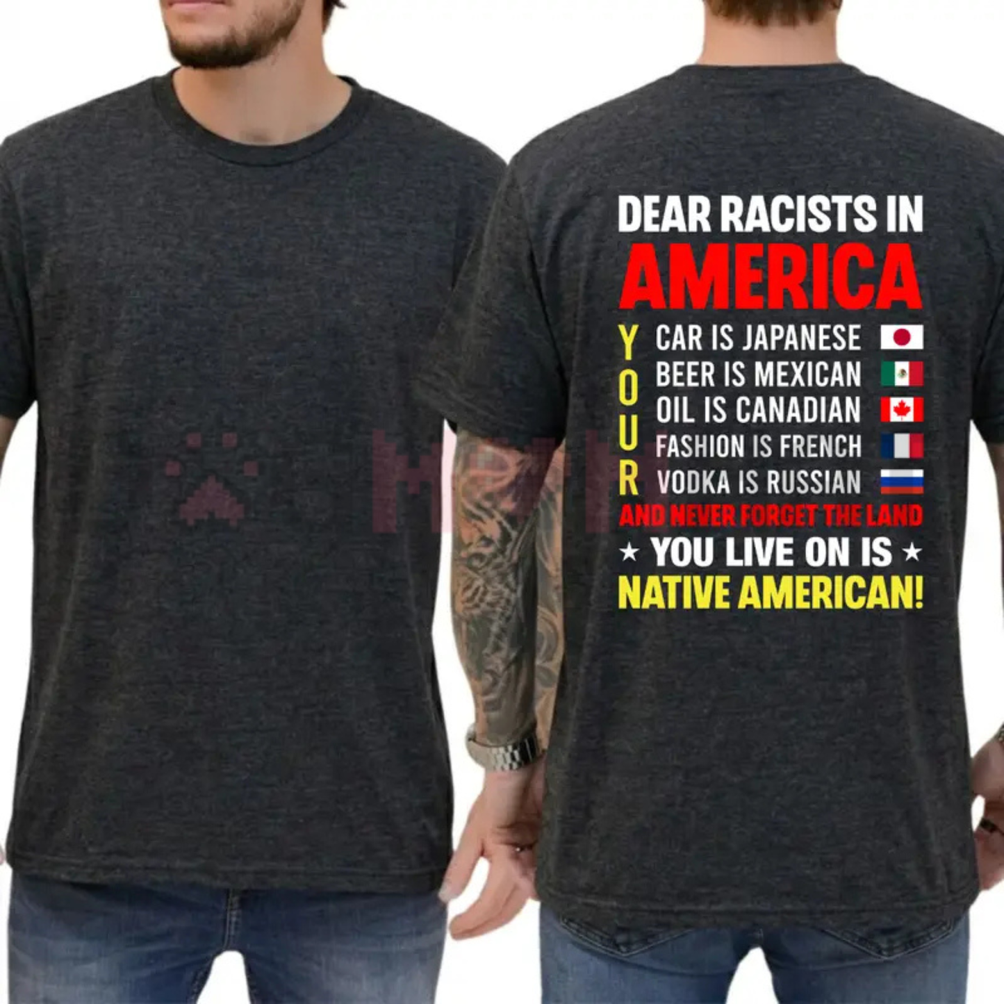 Dear Racists In America T-Shirt - Social Justice Statement Tee