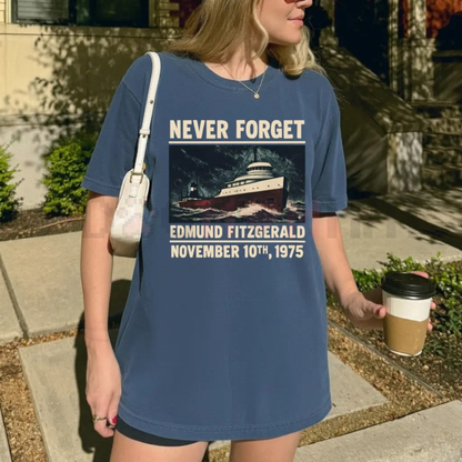 Vintage Shipwreck History Tee – SS Edmund Fitzgerald Memorial Shirt