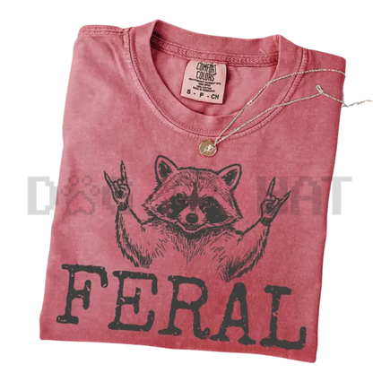 Feral Raccoon T-Shirt – Funny Sarcastic Graphic Tee