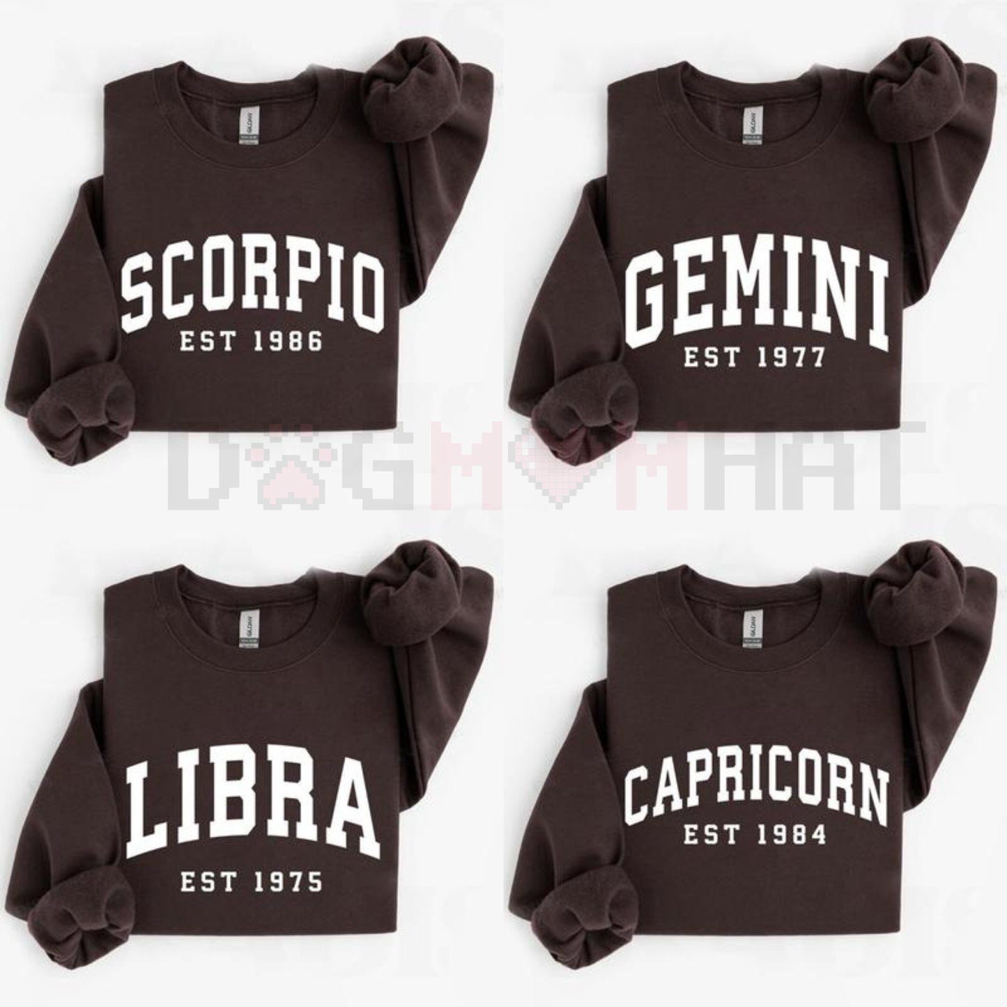 Custom Zodiac Sweatshirt with Est Year