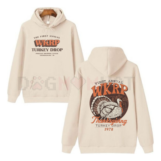 Turkey Drop 1978 Hoodie – WKRP In Cincinnati, Funny Thanksgiving Hoodie
