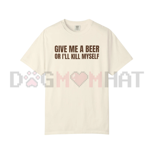 Beer Lover Tee – "Give Me A Beer" Minimalist Shirt