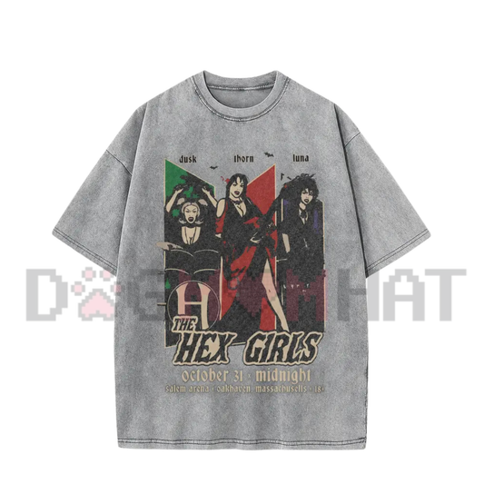 Vintage Acid Wash Gothic Rock Band Graphic T-Shirt