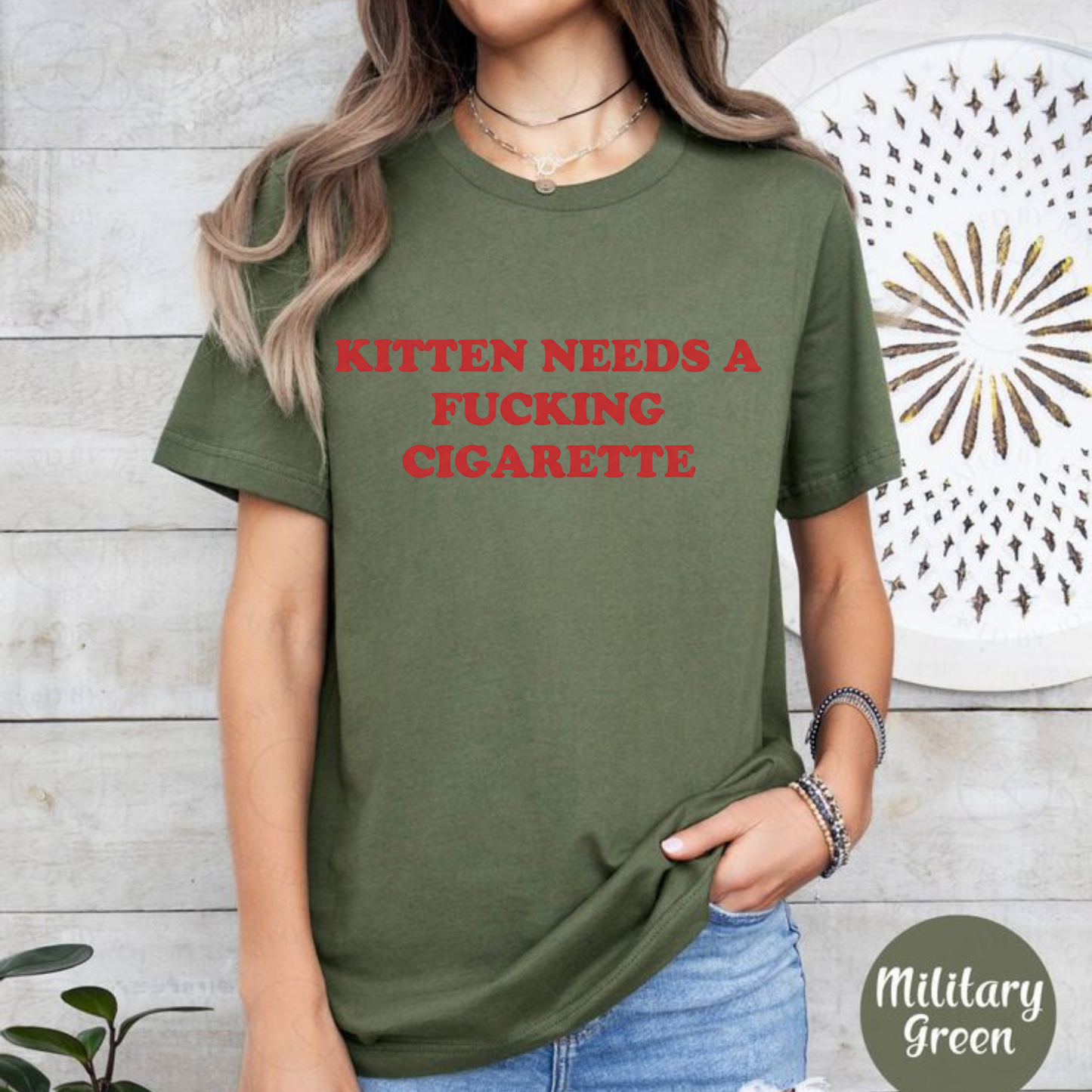"Kitten Need a Fking Cigarette" T-Shirt