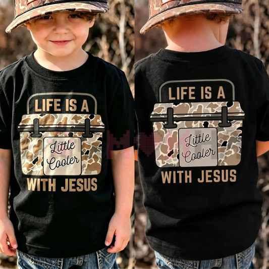 Boys' Faith-Based "Walk By Faith" Short-Sleeve T-Shirt - Christian Graphic Tee for Sunday School & Church Camp
