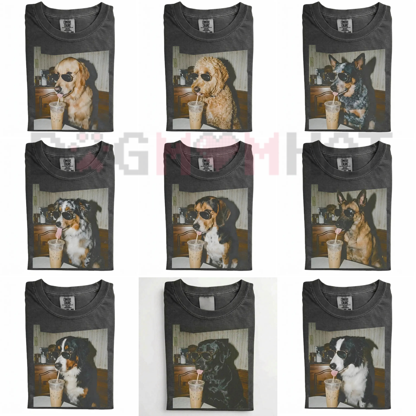 Vintage 90s "Dog Breeds Available" Iced Coffee T-Shirt