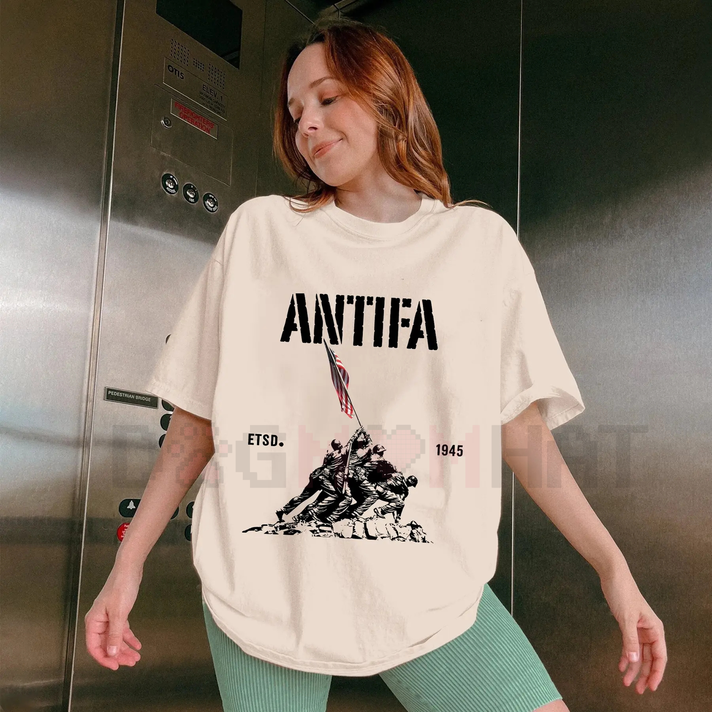 "Antifa Estd 1945" Patriotic Fight Fascism T-Shirt – Pro-Democracy Liberal Protest Shirt