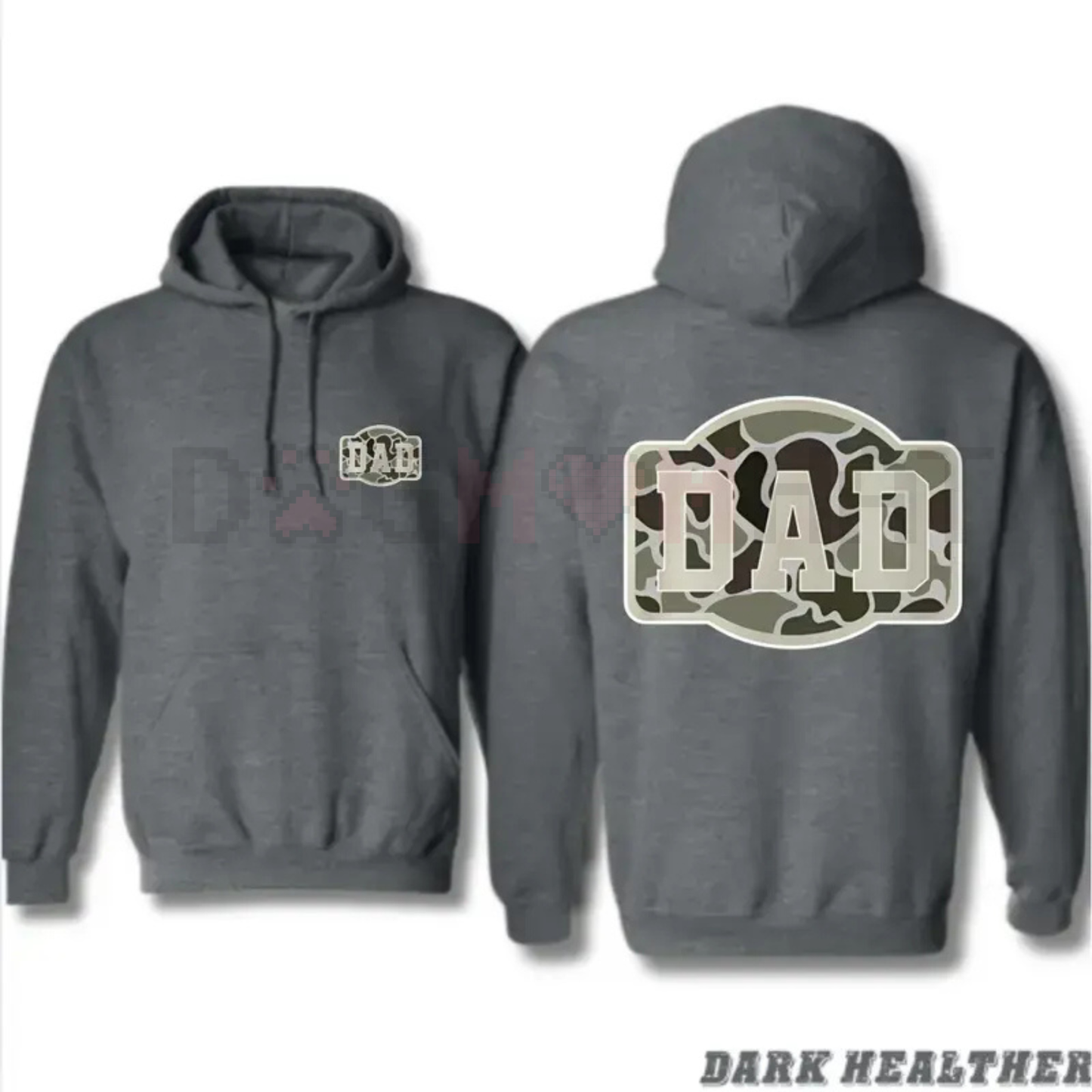 Camo DAD Hoodie – Military-Inspired Bold Design Pullover | Perfect Gift for Hunting Dads