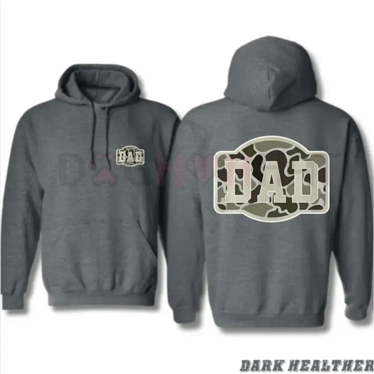 Camo DAD Hoodie – Military-Inspired Bold Design Pullover | Perfect Gift for Hunting Dads