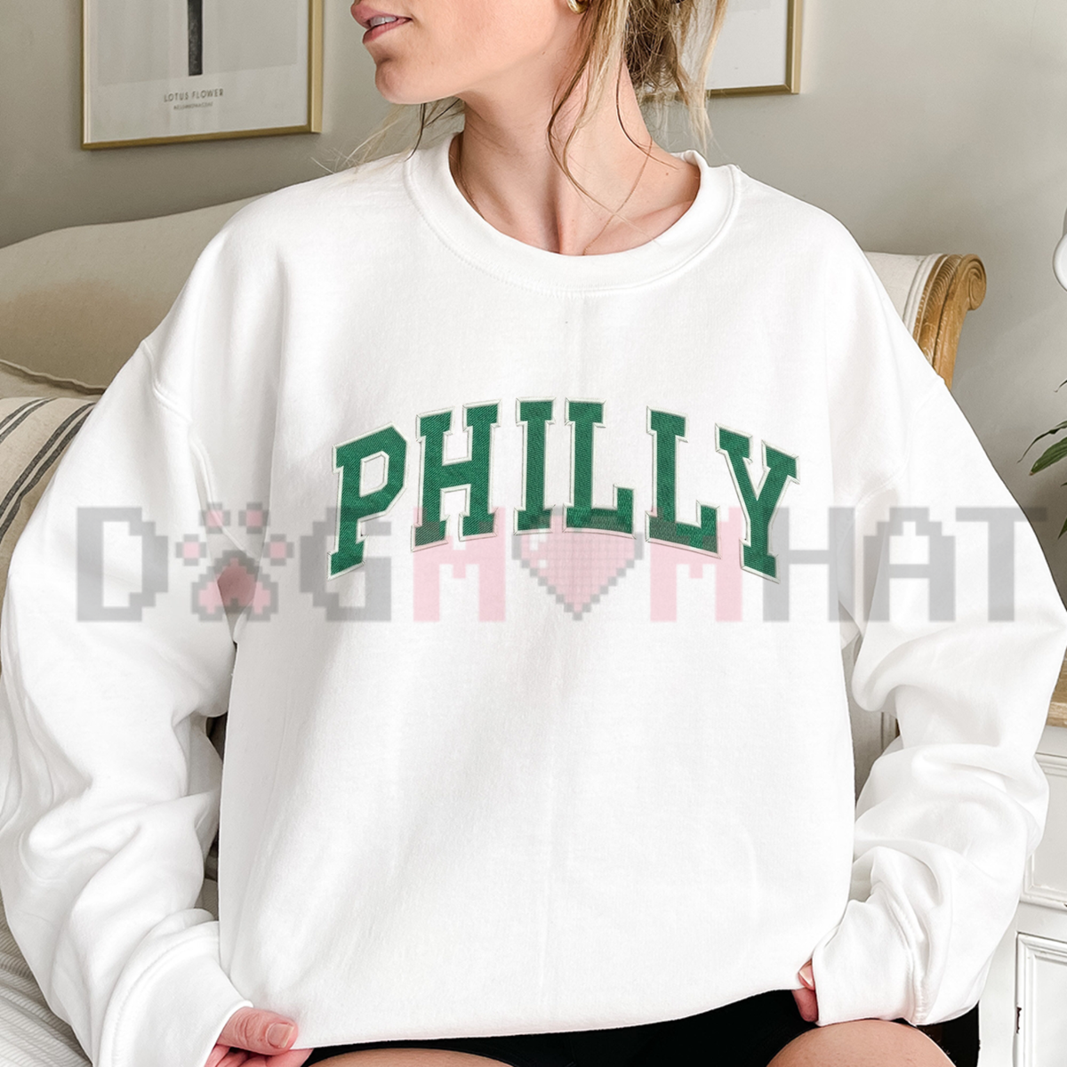 Embroidered Go Birds Game Day Crewneck Sweatshirt