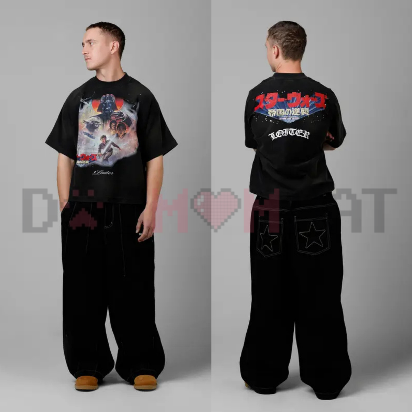 Star Wars Vintage Washed Graphic Tee - Retro Sci Fi Movie Cotton Unisex Black Streetwear T-Shirt