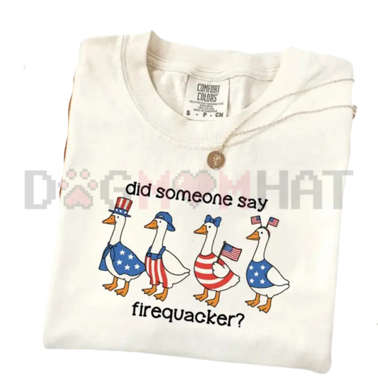 Comfort Colors "Firequacker" Goose T-Shirt – Funny 4th of July Tee
