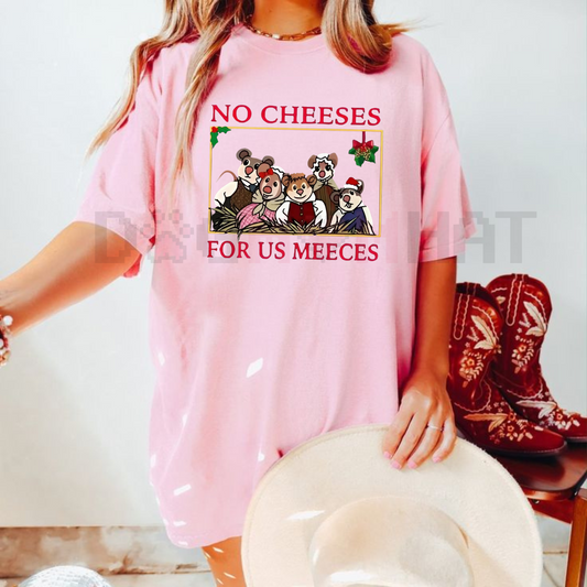 "No Cheeses For Us Meeces" Christmas Shirt – Carol & Party Inspired Design, Funny Holiday Mouse Tee