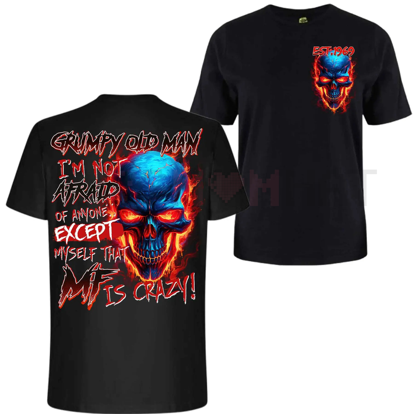 Custom Gen X 2 Side T-Shirt – Old Men Funny Slogan Tee