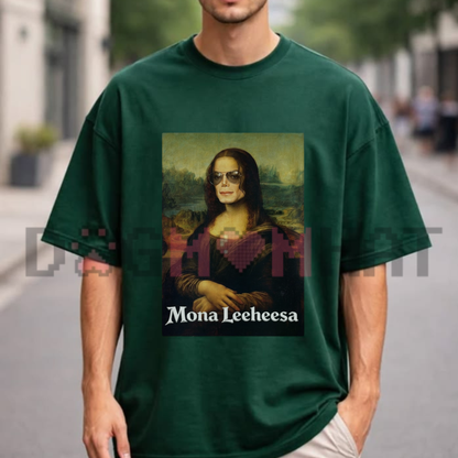 Mona Leehee Mashup Graphic Tee - Funny Art Parody Pop Culture Pure Cotton Unisex T-Shirt