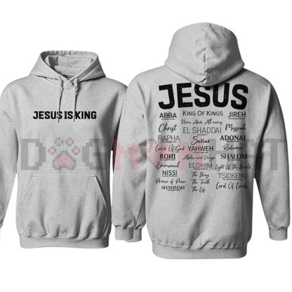 JESUS IS KING Gothic Streetwear Graphic Hoodie