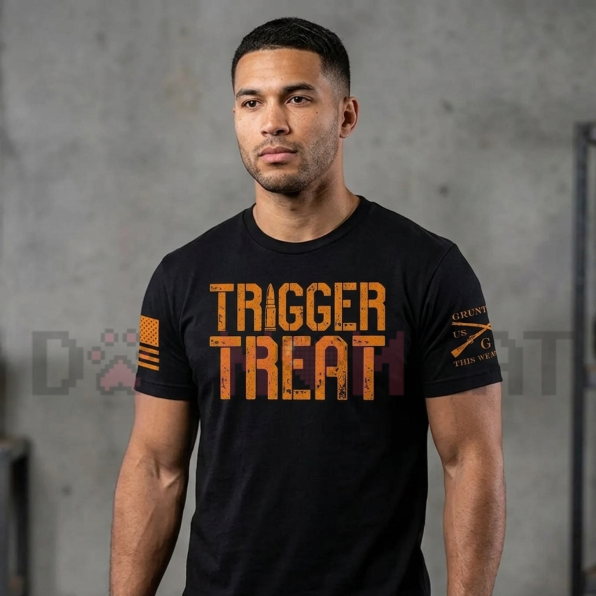 Grunt Style Men's Trigger Treat Funny Graphic T-Shirt