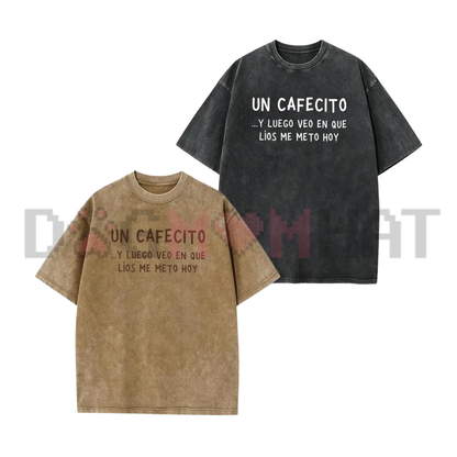 Un Cafecito Spanish Coffee Lover Graphic Tee - Soft Cotton Casual Latina Women Short Sleeve Top