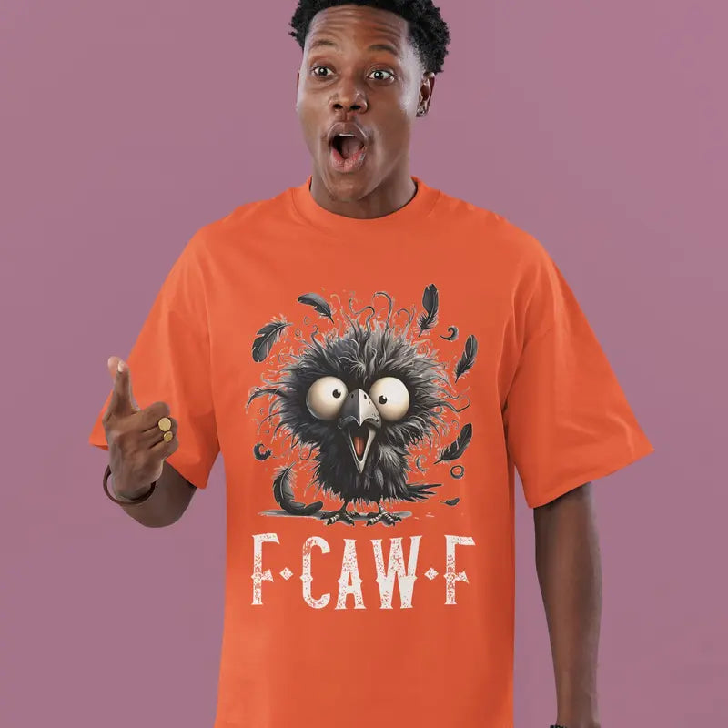 "F-CAW-F" Crow T-Shirt – Funny Black Bird Tee