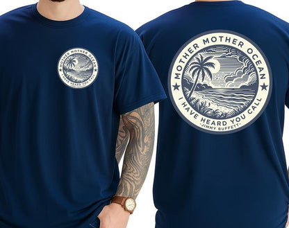 Mother Ocean Jimmy Buffett Tee – Unisex Beach Shirt for Men & Women, Gift for Buffett Fans