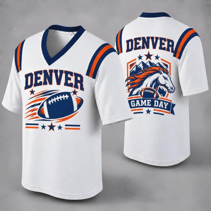"32 City Football Fan Jersey Style" Athletic Graphic T-Shirt