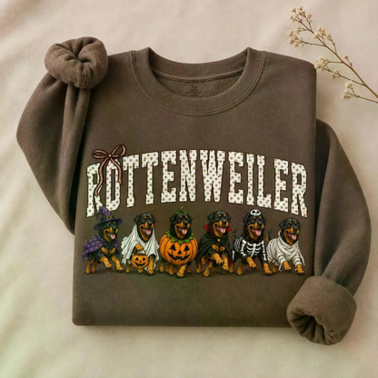 Halloween Dog Breeds Sweatshirt – Cozy Autumn Dog Mom Spooky Season Crewneck