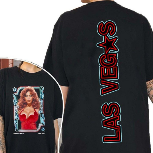 Welcome to Las Vegas Music Tour 2025 T-Shirt – 90s Style Streetwear for Music Fans