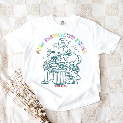 PBS "Save Public Broadcasting" T-Shirt – 70s 80s Nostalgia Classic TV Fan Tee