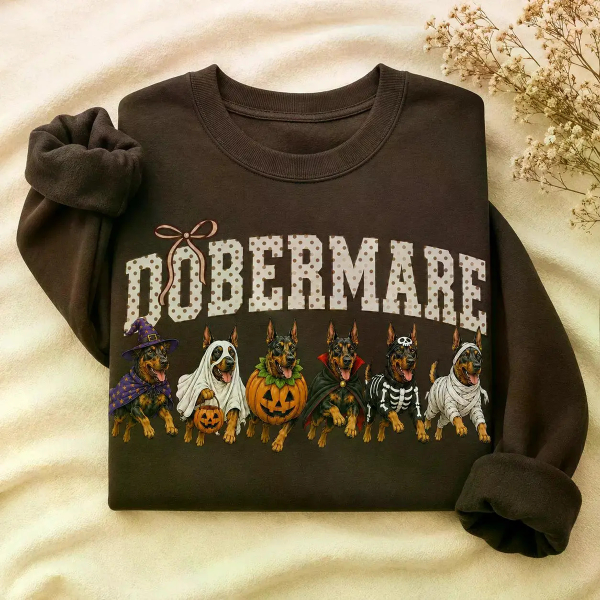 Halloween Dog Breeds Sweatshirt – Cozy Autumn Dog Mom Spooky Season Crewneck