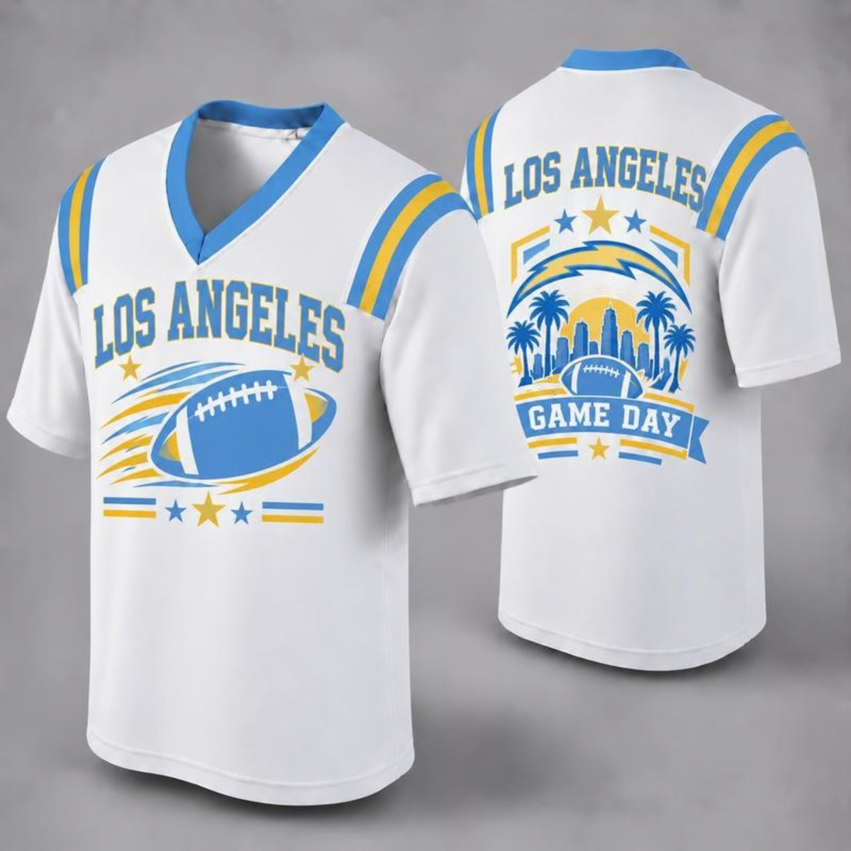 "32 City Football Fan Jersey Style" Athletic Graphic T-Shirt